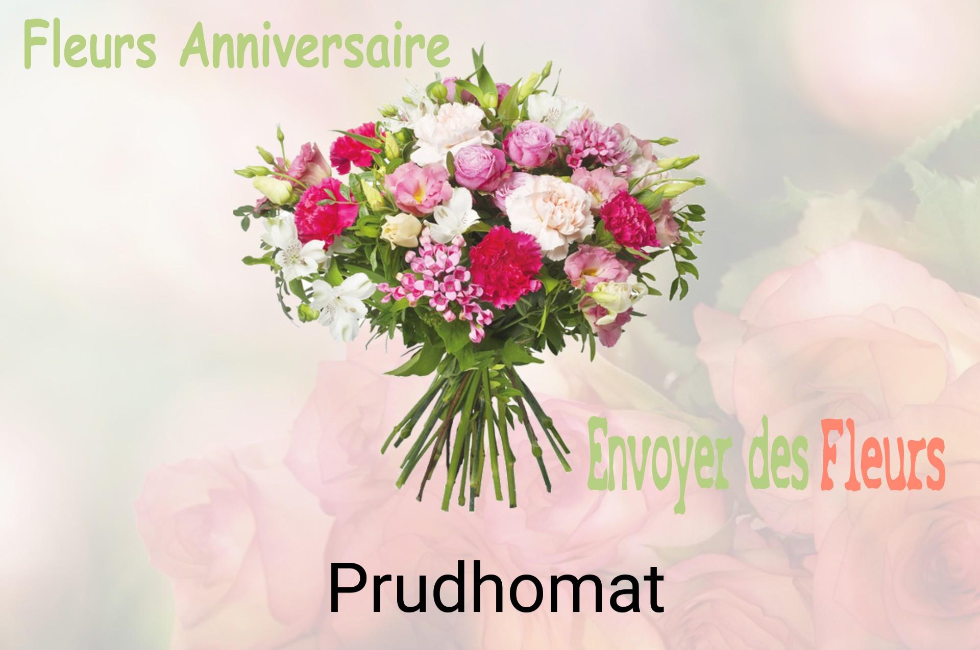 Bouquet de fleurs d’anniversaire livré à Prudhomat