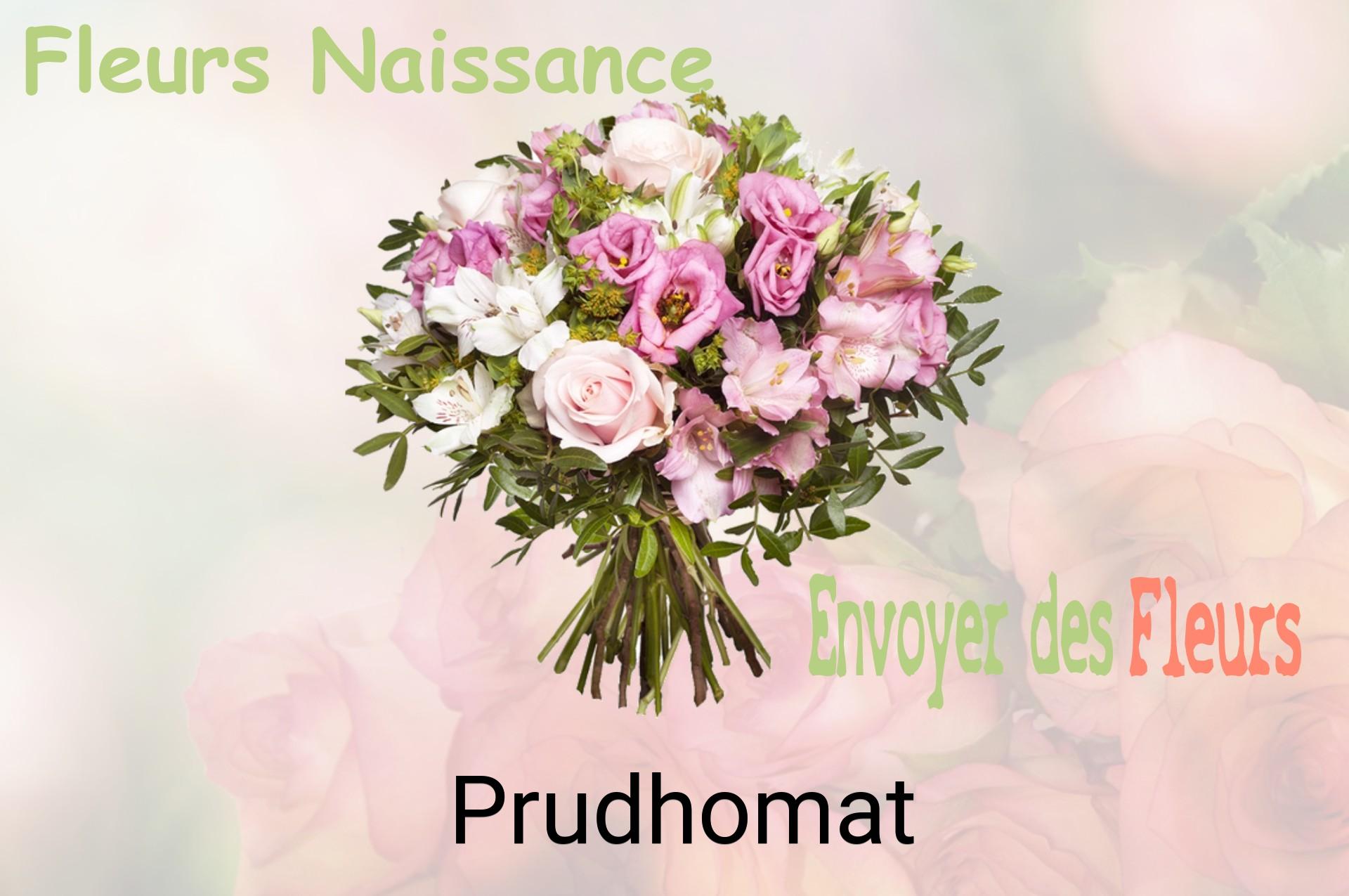 Bouquet de fleurs de naissance livré à Prudhomat
